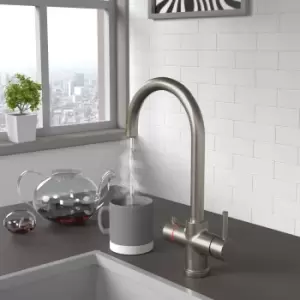 image of Pronto 3 in 1 Boiling Water Tap Twin Lever in Brushed Nickel