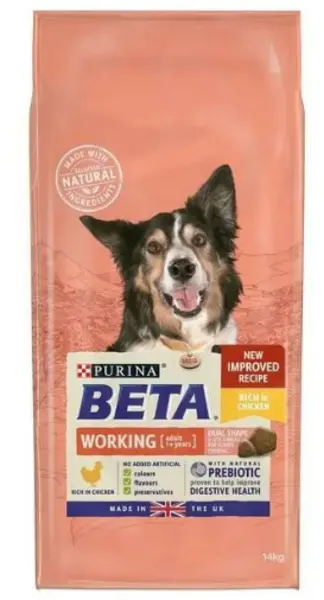 Purina Beta Adult Working Dog Chicken Dog Food 14kg