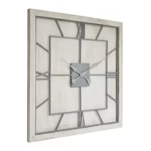 image of Williston White Square Large Wall Clock