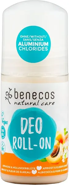 Image of Benecos Apricot and Elderflower Roll On Deodorant 50ml