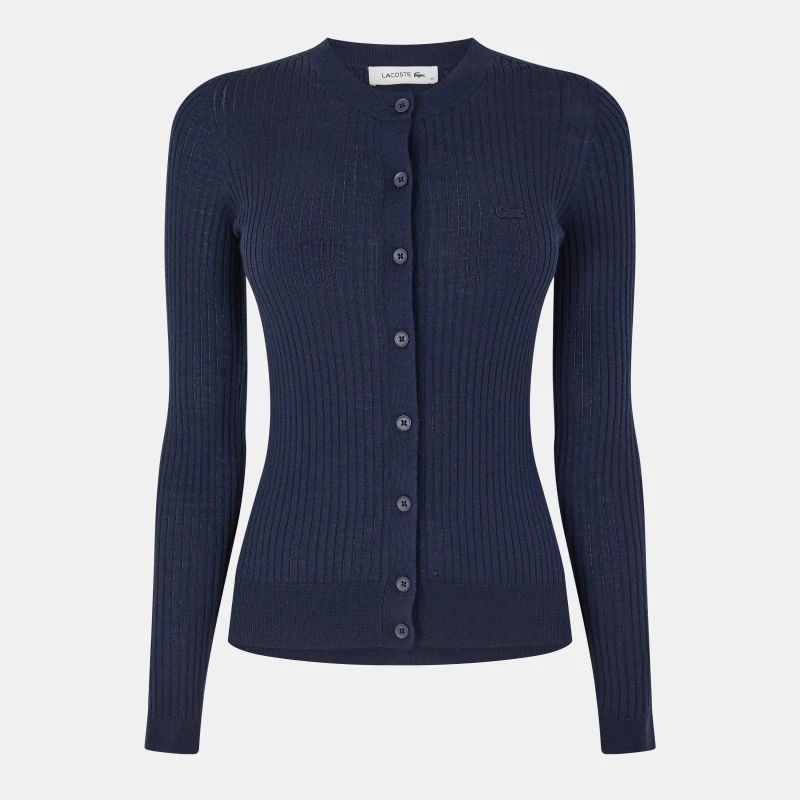 Image of Lacoste Womens Tricot Crew Neck Jumper Crew Neck Jumpers 6 (34) Blue 32678618270