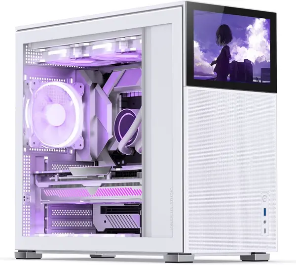 Image of Jonsbo D41 Mesh Screen ATX PC Case - White, Tempered Glass