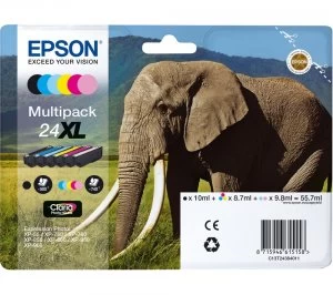Image of Epson 24XL Black & 5 Colour Ink Cartridge