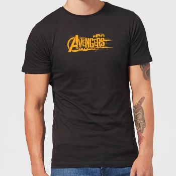 Image of Marvel Avengers Infinity War Orange Logo T-Shirt - Black - 3XL - Black