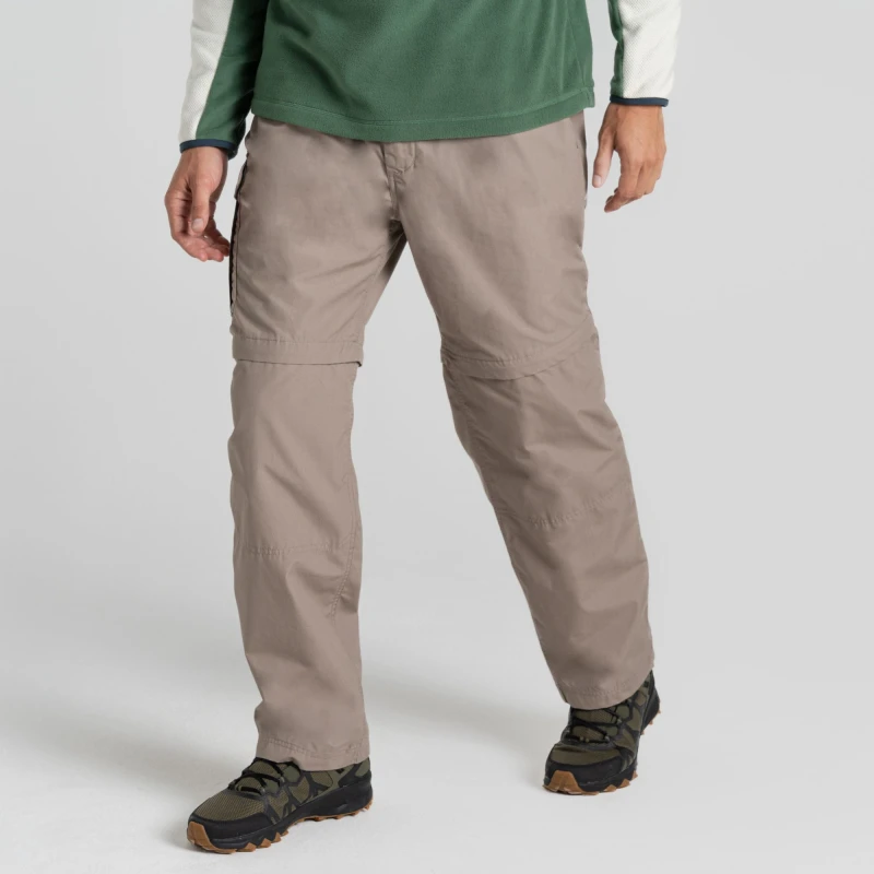 Image of Craghoppers Craghoppers Men Kiwi Convertible Trousers in Beige Size: 36R Beige 36R Male 5063260101011