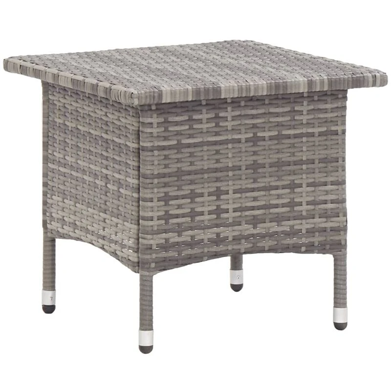 Image of VIDAXL Tea Table Grey 50x50x47cm Poly Rattan Vidaxl 8719883729510