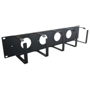 image of Hammond RB-HRM2 2U Cable Ring Panel Black 483 x 89 x 89