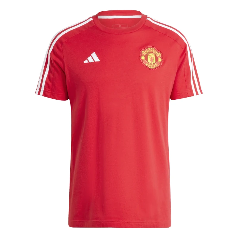 Image of adidas Manchester United DNA T-Shirt Adults Licensed Short Sleeve T-Shirts S Red 36429708350