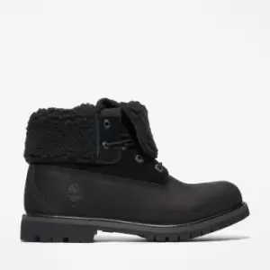 image of Timberland Authentic Fold-over Boot For Her In Black Black, Size 3.5