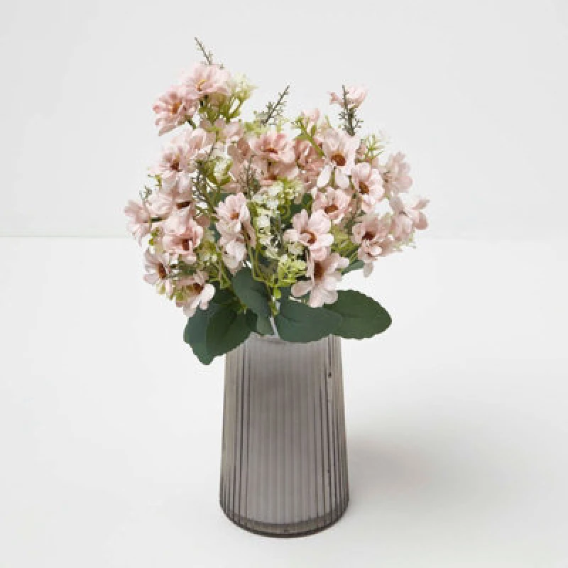 Image of Homescapes Artificial Wild Daisy Bouquet Flower Pink