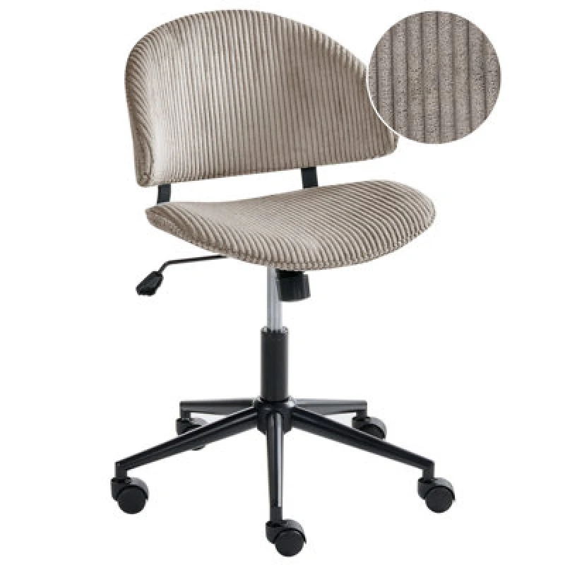 Image of Beliani Office Chair Kiana Corduroy Taupe