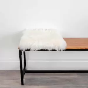 Image of Native Natural White Square Sheepskin Chair Pad