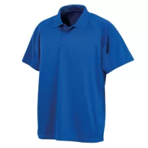 image of Spiro Impact Mens Performance Aircool Polo T-Shirt (L) (Royal Blue)