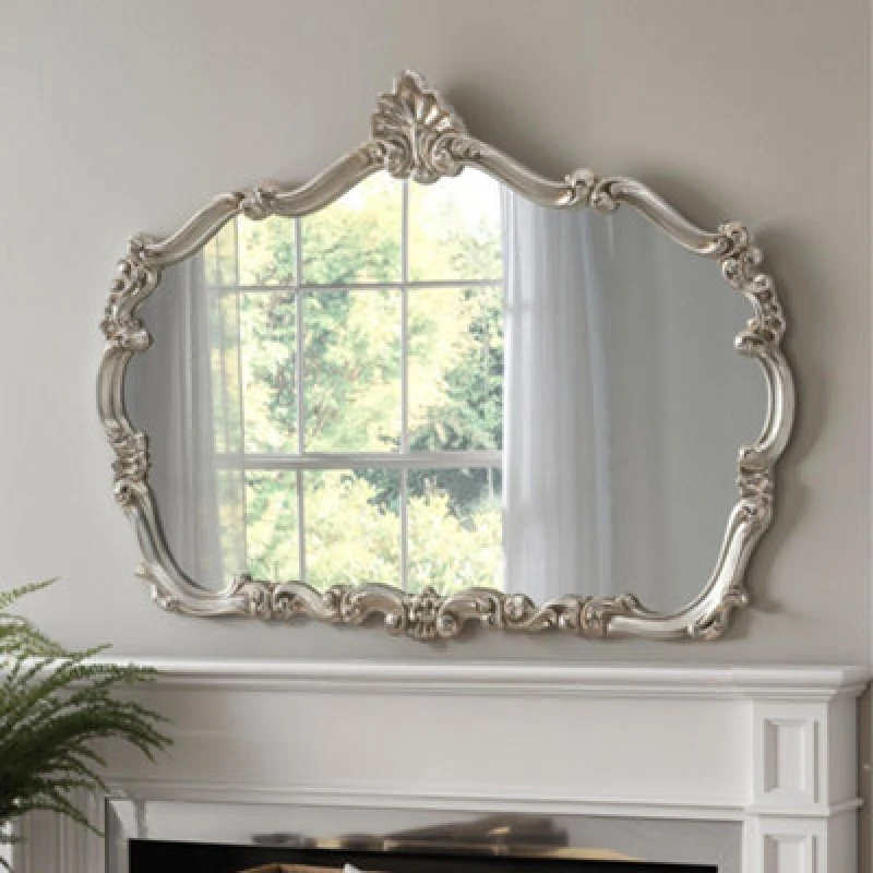 Image of Yearn Mirrors Yearn Mirrors Traditional Decorative Landscape mirror Silver 123(w)x82cm(h) Silver One Size Unisex 0756406343684