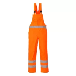 Image of Oxford Weave 300D Class 2 Hi Vis Bib and Brace Orange 3XL