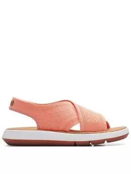 image of Clarks Jemsa Dash Sandals - Light Coral, Light Coral, Size 3, Women