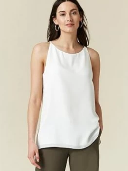 Image of Wallis High Neck Cami - Cream, Size 8, Women