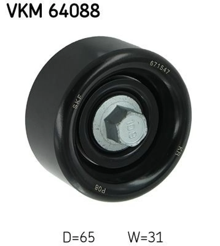 Image of SKF Deflection / guide pulley, V-ribbed belt SKF VKM 64088