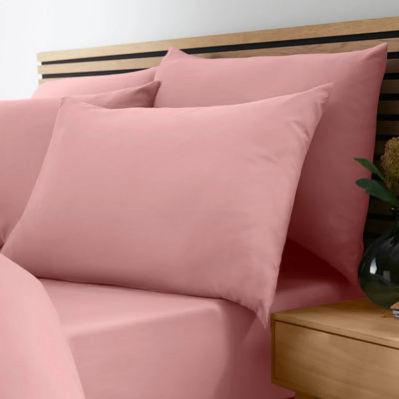 Image of Catherine Lansfield 'So Soft Easy Iron' Fitted Sheet Coral