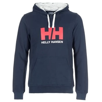 Image of Helly Hansen HH LOGO HOODIE mens Sweatshirt in Blue - Sizes XXL,S,M,L,XL