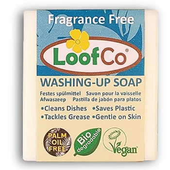 image of LoofCo Palm Oil Free Washing-Up Soap Bar - Fragrance Free