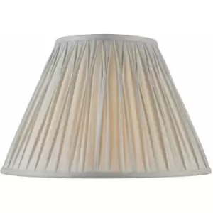 image of Loops - Tapered Cylinder Lamp Shade - Silver Silk - 60W E27 or B22 gls - e10073