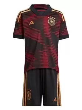 Image of adidas Junior Germany Away 22/23 Infant Kit, Black, Size 3-4 Years