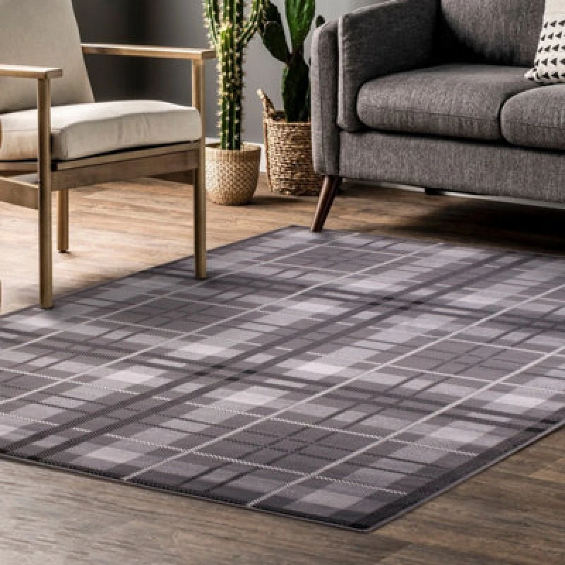 Image of Ultimate Rug TARTAN CHECK - Grey Grey 120/170cm