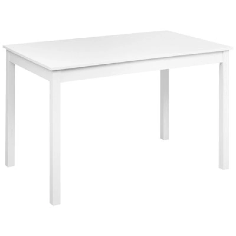 Image of Beliani Dining Table Barlee White 120 Cm 75cm Poplar Wood