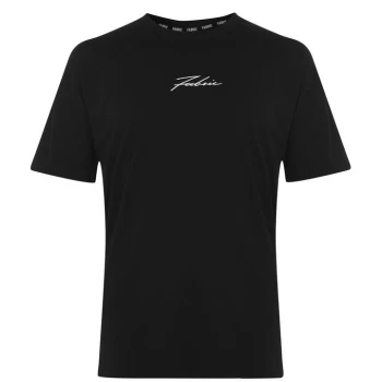Image of Fabric Large Logo T Shirt Ladies - Black