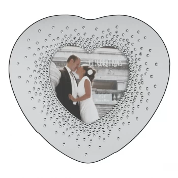 image of 4" x 4" - Celebrations Starburst Crystal Heart Frame