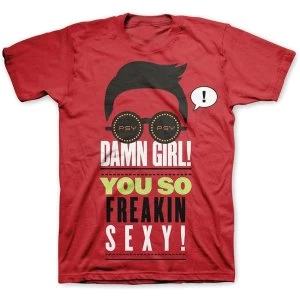 image of PSY - Sexy Unisex Large T-Shirt - Red