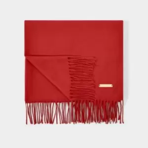 image of Red Blanket Scarf KLS464