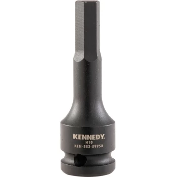 Image of Hexagon Bit 1/2' Square Drive Impact Socket Set, 10 Piece - Kennedy