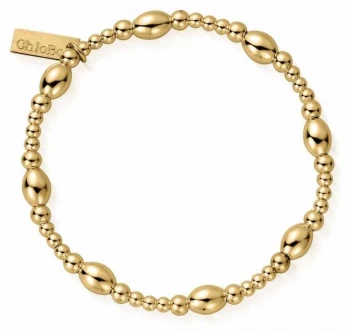 Image of ChloBo Sterling Silver Gold Plated 'Mini Oval Disc' Jewellery