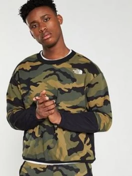 image of The North Face NSE Graphic Long Sleeve Crew - Camo, Size XL, Men