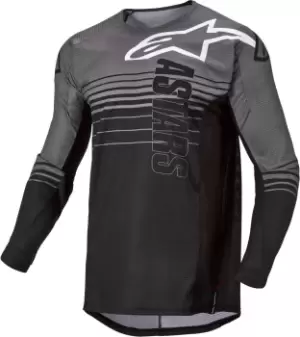 image of Alpinestars Techstar Graphite Motocross Jersey, black-grey, Size L, black-grey, Size L