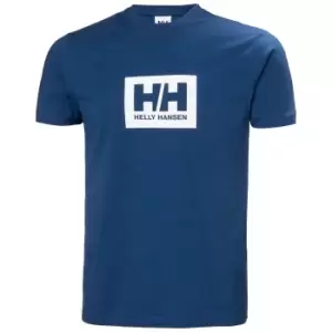 Image of Helly Hansen Mens Hh Box Soft Cotton Tshirt Blue XL