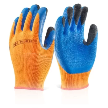 Image of Latex Thermo-star Fully Dipped Glove Orange - Size 11