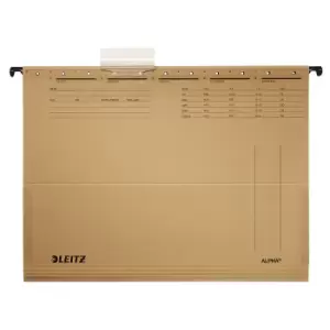 Image of Leitz Suspension pockets, with Linen concertina sides, ALPHA A4, pack of 50