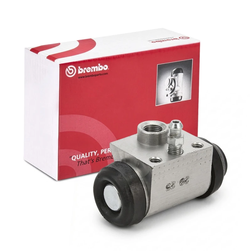 Image of BREMBO A 12 B72 Brake Cylinder ESSENTIAL LINE Aluminium Wheel Brake Cylinder (277)