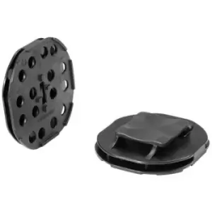 Image of HellermannTyton PMB8-PA66/6HIRHS-BK Paste adhesive mount 151-03196 Bundle Ø range 13mm (max) halogen-free Black