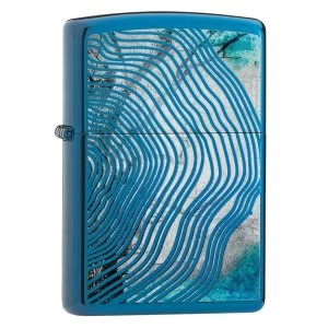 image of Zippo Tree Rings Design Blue Regular Windproof Lighter