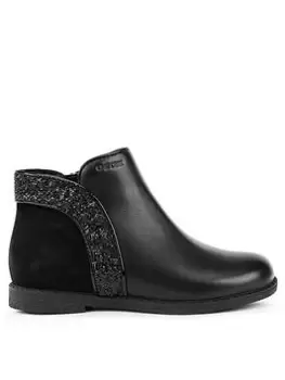 Image of Geox Geox Girls Shawntell Ankle Boot, Black, Size 1 Older