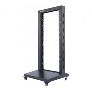 image of Intellinet Network Rack - 2-Post Open Frame 42U Black Flatpack Max 300kg 19" Three Year Warranty