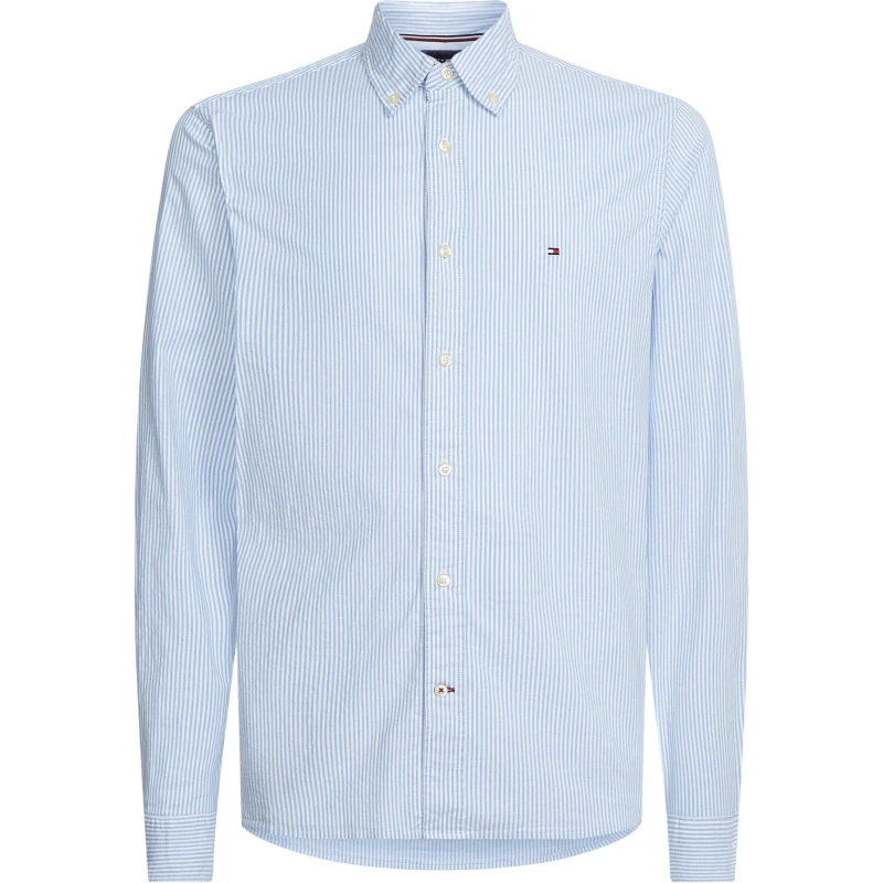 Image of Tommy Hilfiger CORE 1985 FLEX OXFORD STRIPE SHIRT Blue Stripe 0A5 male M