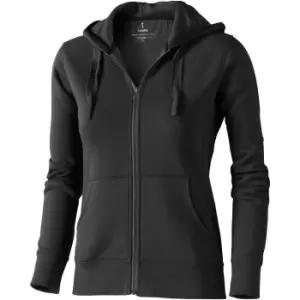 image of Elevate Womens/Ladies Arora Hooded Full Zip Sweater (L) (Anthracite)