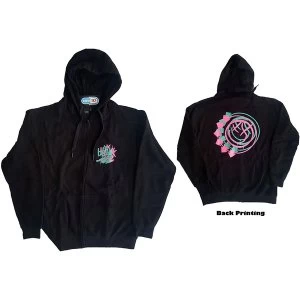 Image of Blink-182 - Double Six Arrow Smiley Unisex X-Large Hoodie - Black