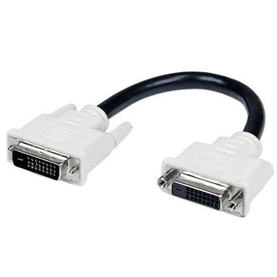 image of StarTech DVI-D Dual Link (M) to DVI-D Dual Link (M) 0.2m Black Retail Packaged Display Cable