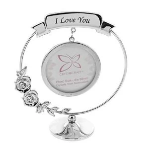 image of Crystocraft Frame - I Love You - Crystals From Swarovski?